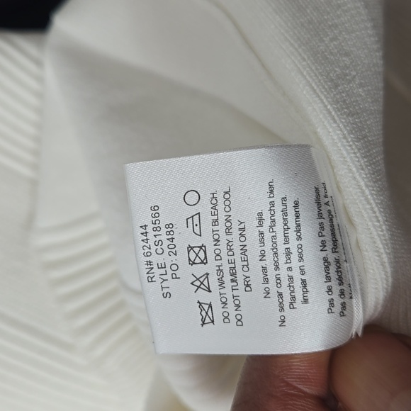 Nicole Miller White midi ribbed skirt - Picture 8 of 9